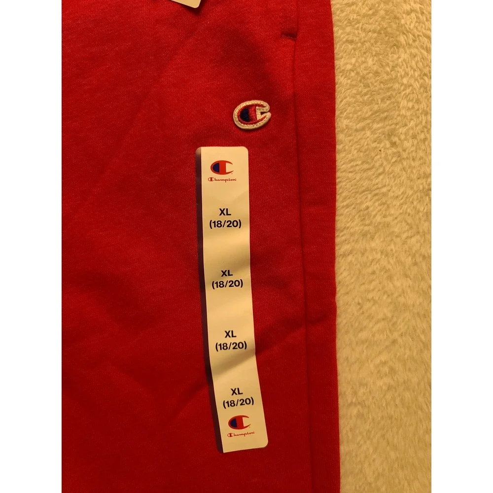 Champion Boys Signature Fleece Jogger Lychee Red XL 18/20 Athletic Pants NWT